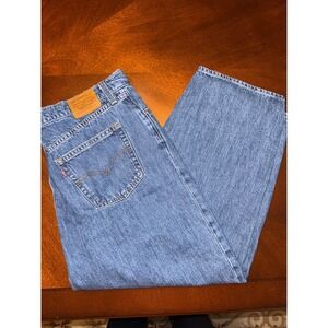 Levi Premium Women's Balloon Leg Jeans 32x26 Dark Wash Wide Leg Tapered Denim